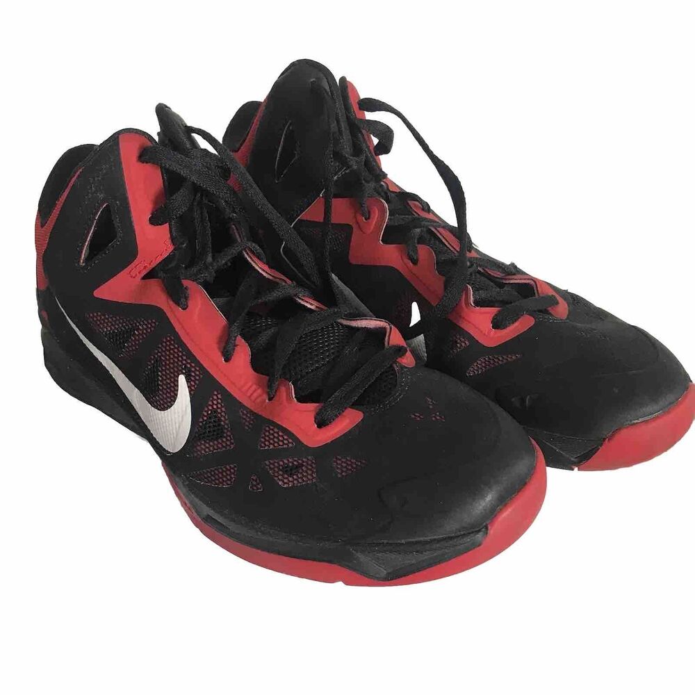 Nike Zoom Hyperchaos Men's Size 8.5 Basketball Sneakers Mid 536841-001 Black Red